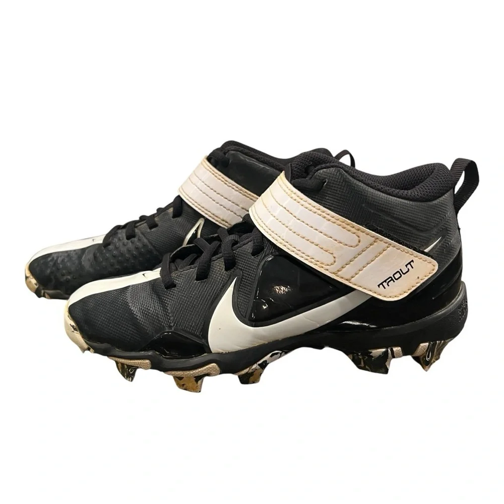 Nike Force Trout 7 Keystone Cleats Youth 3.5Y Black White Baseball CQ7642-005 - Picture 2 of 8